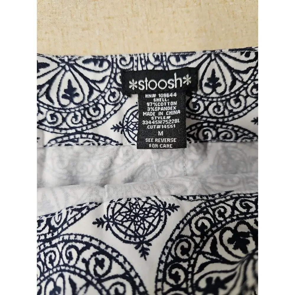 Stoosh Womens Mini Skirt Medium Black and White Geometric Pattern Y2K 90s